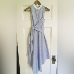 Jonathan Simkhai Blue and White Striped Cotton Dress